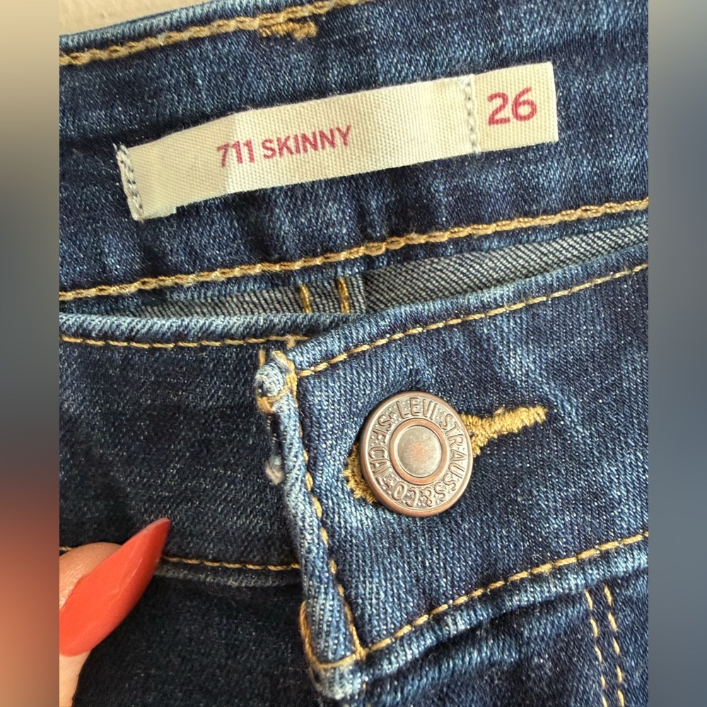 Levi’s 711 skinny women’s jeans dark wash - Picture 6 of 9